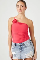 Rosette One-Shoulder Bodysuit