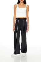 Striped High-Rise Wide-Leg Pants