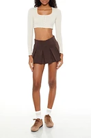 Picot-Trim Crop Top