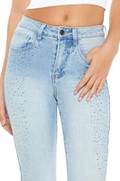 Rhinestone High-Rise Flare Jeans