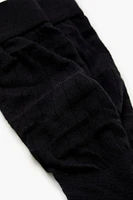 Ribbed Knit Crew Socks