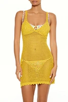 Knitted Crochet Tank Mini Dress