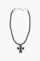 Cross Pendant Rope Necklace