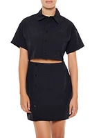 Cutout Shirt Mini Dress