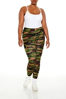 Plus Camo Print Leggings