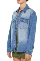 Stone Wash Denim Shacket