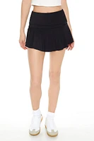 Foldover Drop-Waist Mini Skirt