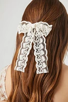 Sheer Lace Bow Barrette