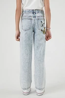 Girls Distressed Butterfly Jeans (Kids)