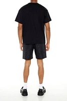 Geo Textured Drawstring Shorts