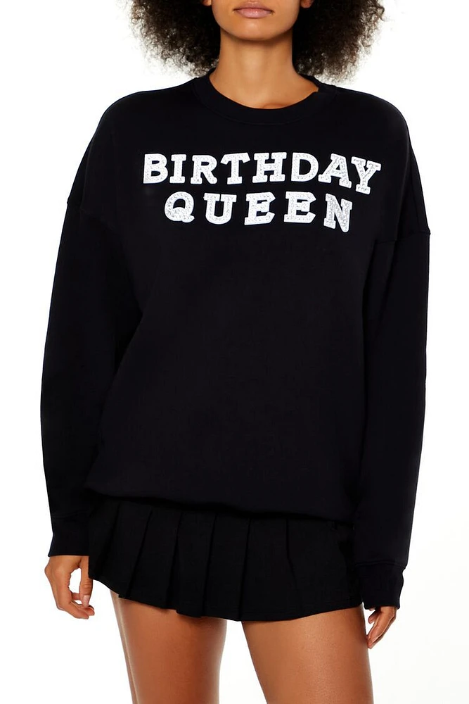 Birthday Queen Rhinestone Pullover