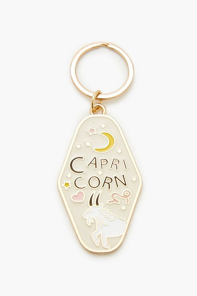 Capricorn Enamel Keychain