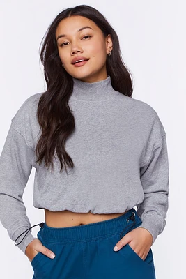 Heathered Mock Neck Pullover