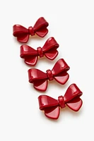 Bow Hair Clip Set - 4 pack