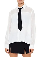 Necktie Sheer Shirt