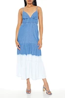 Denim Dip-Dye Cami Maxi Dress