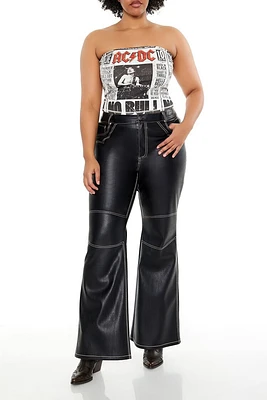 Plus Faux Leather High-Rise Pants