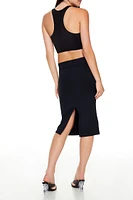 Ponte Midi Pencil Skirt