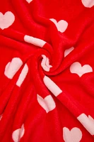 Plush Heart Throw Blanket