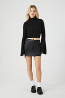 Cable Knit Cropped Sweater