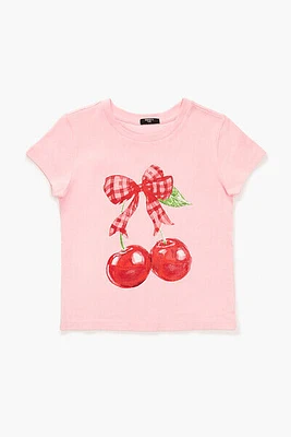 Girls Cherry Bow Tee (Kids)