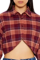 Plaid Flannel Cropped Shirt