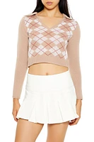 Argyle Cropped Sweater