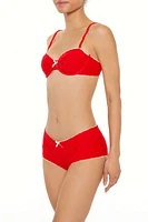 Heart Terry Shortie Bikini Bottoms