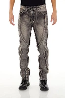 Frayed Acid Wash Skinny Jeans