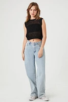 Sleeveless Sweater Crop Top