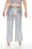 Plus Sequin High-Rise Pants