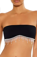 Seamless Rhinestone Fringe Bralette