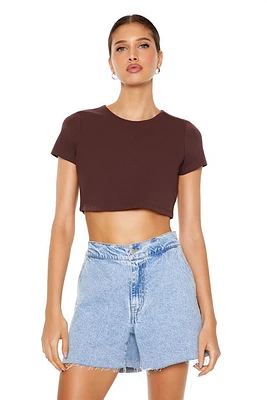 Cropped Cotton-Blend Tee