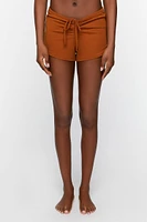 Ruched Drawstring Lounge Shorts