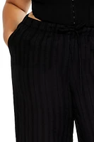 Plus Striped Wide-Leg Pants