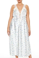 Plus Lace Floral Maxi Dress