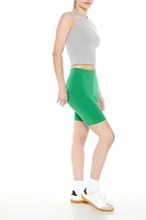 Cotton-Blend High-Rise Biker Shorts
