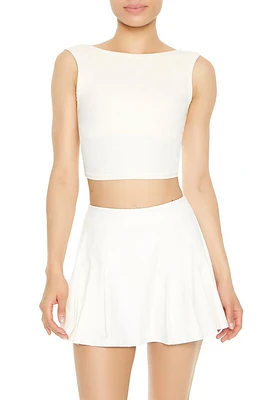 Active Sleeveless Cutout Crop Top