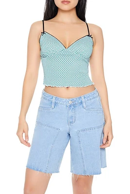 Gingham Plaid Cropped Cami