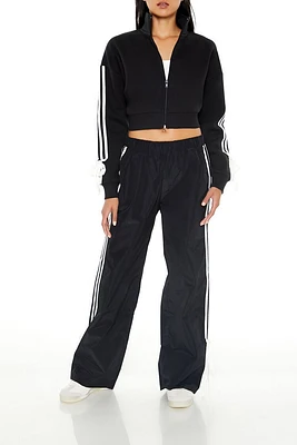 Mid-Rise Striped Bow Sweatpants