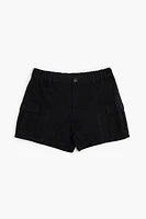 Girls Denim Cargo Shorts (Kids)