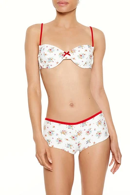 Romantic Floral Underwire Bikini Top