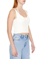 Strappy Combo Cutout Crop Top