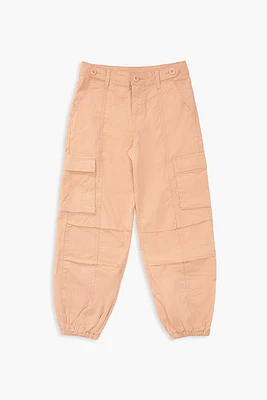 Girls Twill Cargo Joggers (Kids)