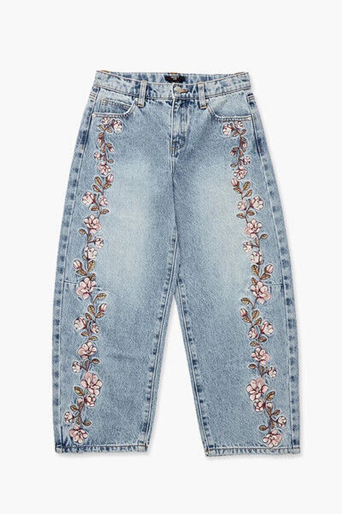Girls Embroidered High-Rise Jeans (Kids)
