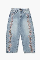 Girls Embroidered High-Rise Jeans (Kids)