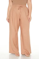 Plus Drawstring Wide-Leg Pants