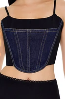 Denim Bustier Cropped Cami