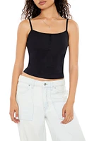 Cotton-Blend Henley Cami