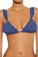 Smocked Triangle Tile Bikini Top